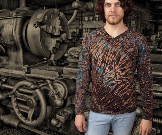 Tie dye lathe vintage wide