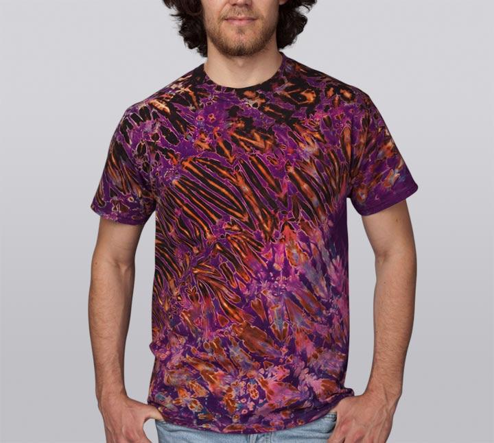 Colorful Short Sleeve Shirts for Men | Tie Dye Short Sleeve T-Shirt for ...