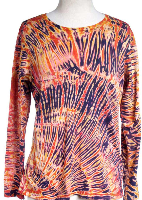 Colorful Long Sleeve Shirts for Women | Tie Dye Long Sleeve T-Shirt for ...